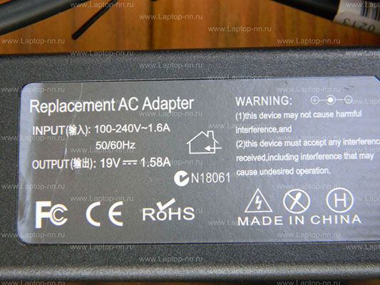 Laptop-nn.ru - Блоки питания для ноутбуков Acer 19V 1.58A 30W, зарядные устройства в Нижнем Новгороде.
